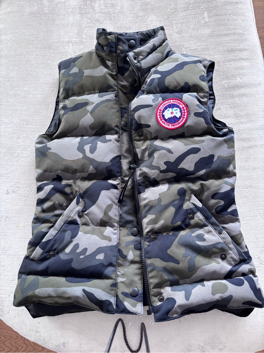 Canada Goose Women's Camouflage Puffer Vest - Olive/Gray Camo